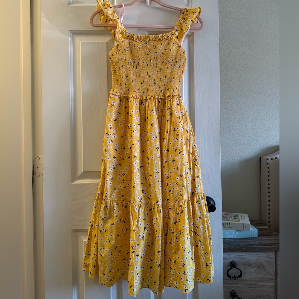 Kate Spade Yellow Floral Maxi Dress